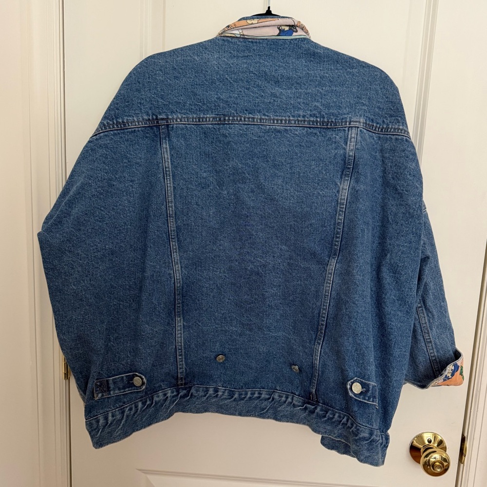 Vintage Et Vous Blue Denim Jacket, cartoon pattern - Picture 7 of 8